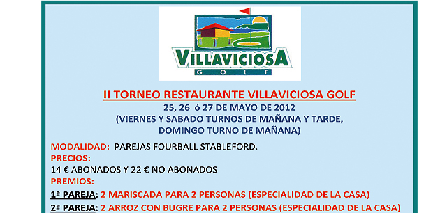 II Edición del Torneo Restaurante Villaviciosa Golf