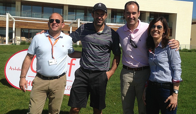 Luis Figo, estrella más brillante en la gran fiesta del golf onubense