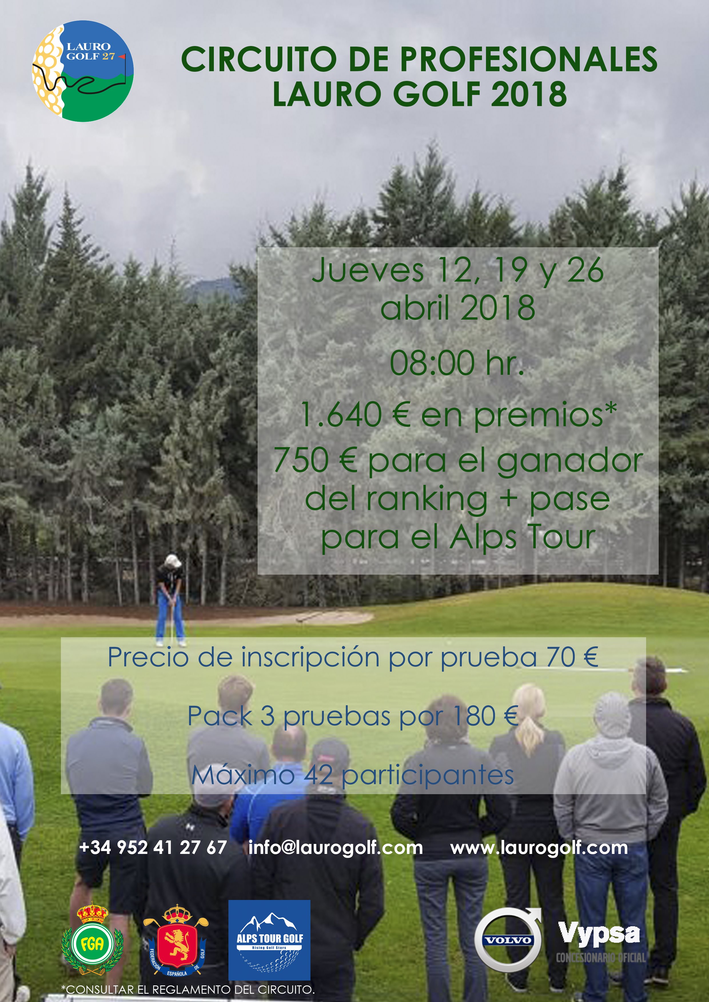 Cartel circuito profesionales Lauro Golf