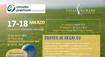 El Circuito Premium nacional 2012 llega a Valle Romano Golf