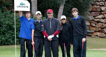 El capitán europeo de la Ryder Cup 2012 impartió clases de golf en La Sella