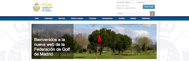 La Federación de Golf de Madrid estrena nueva web